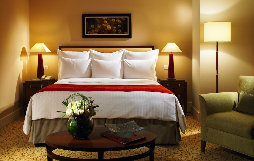 London Marriott Hotel Canary Wharf מראה חיצוני תמונה A bedroom at the hotel